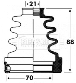 BORG & BECK Paljekumisarja, vetoakseli BCB6027